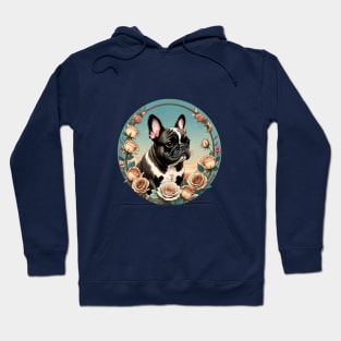 French Bulldog Rose Wreath Hoodie